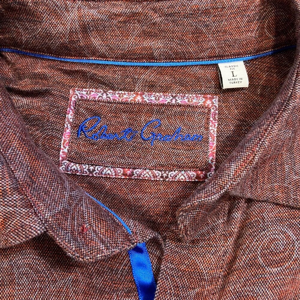 Robert Graham Mens Paisley style Long Sleeve Button-Up jersey Shirt  size large